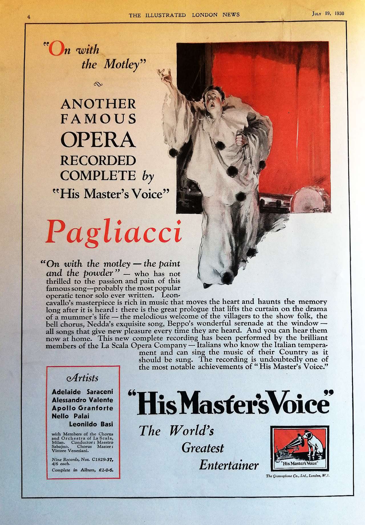 hmv paliagci advert